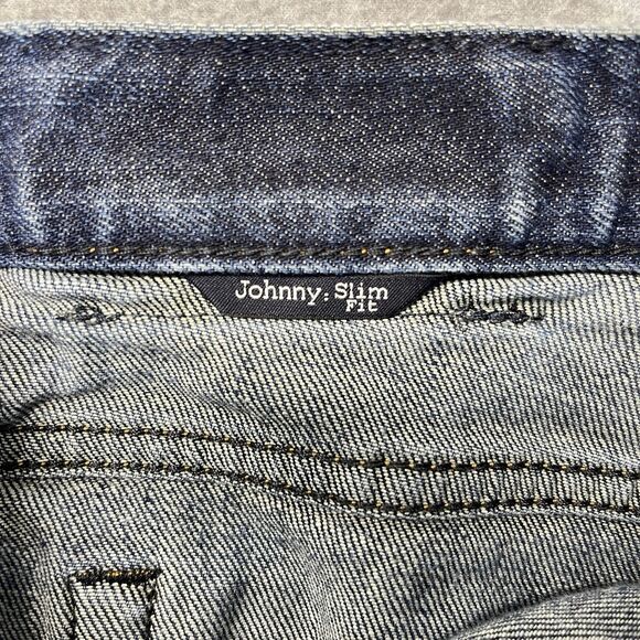 Emporio Armani Jeans Johnny Slim Fit Men’s 31 Medium Wash Distressed Denim - Picture 7 of 16